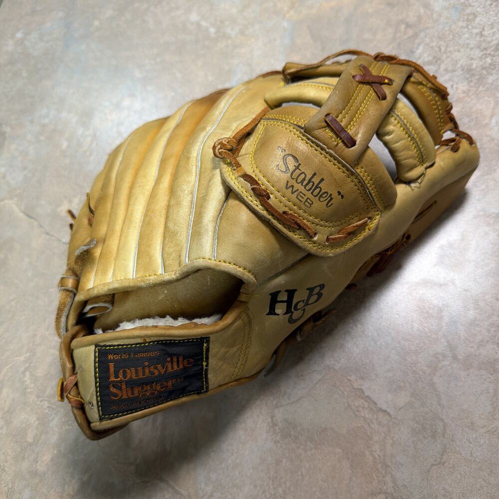 Louisville Slugger Y0197 Rawhide Leather Glove Tri-Action Autograph Model RH